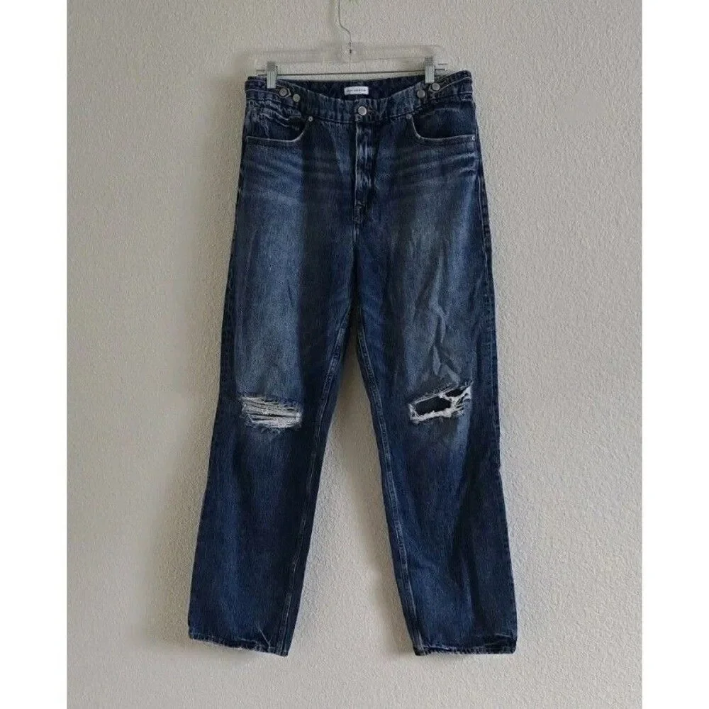 Good American Good 90's Straight Size 12/31 Distressed Baggy Jeans - Picture 12 of 12